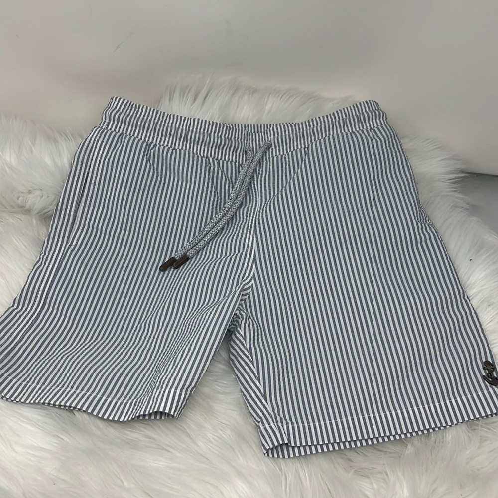 Retromarine New York Seersucker Trunk Boy’s XL Stripe Swimwear
